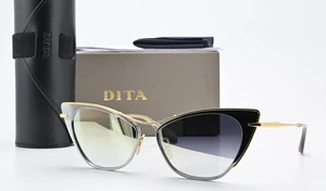 Dita Sunglasses Dita Van Teese DTS522-56-03 GLD PLD Glossy Gold Cat Eye Luxury - Picture 1 of 14