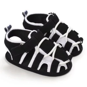 Cotton Fabric Outdoor Prewalk Boy Girl Crib Baby Sandals & Slippers - Picture 1 of 18