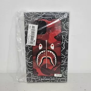 iPhone 12 Pro Max Bape Red Camo Shark Cellphone Case (6.5"Lx 3"W) A Bathing Ape - Picture 1 of 8