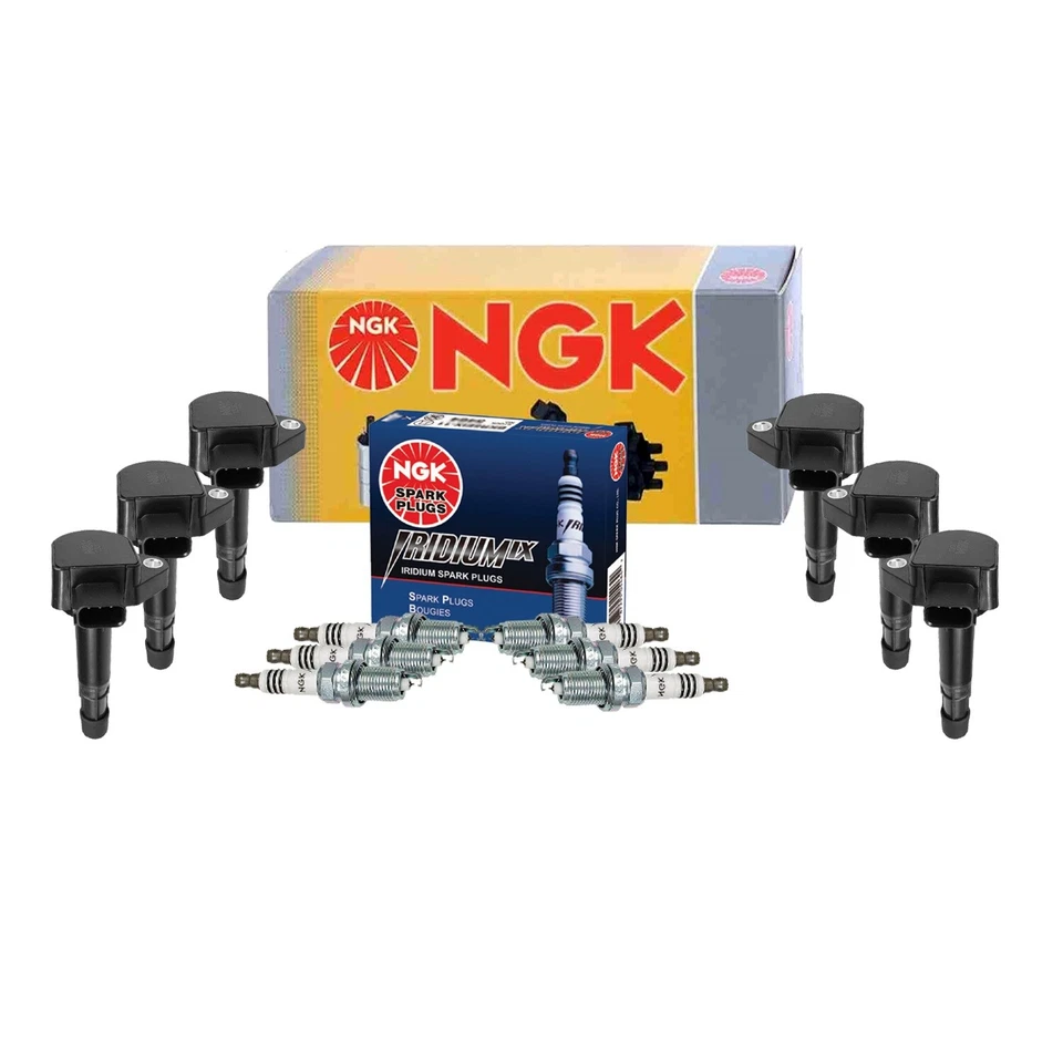 Kit de 6 bobinas de encendido y 6 bujías de iridio IX para Acura CL TL 3,2 L V6 NGK Foto 1 de 1