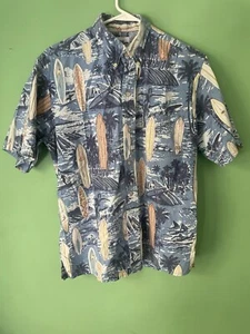 Reyn Spooner - Surfer Surfboard Hawaiian Shirt - Medium, 22 inch chest - Picture 1 of 5