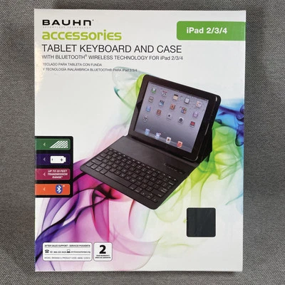 BAUHN Tablet Keyboard & Case For iPad 2/3/4 Bluetooth Wireless NEW IN BOX - Image 1 of 2
