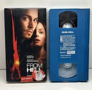 From Hell VHS 2002 Video Tape Horror Johnny Depp Graham Blockbuster Blue RARE! - Picture 1 of 13