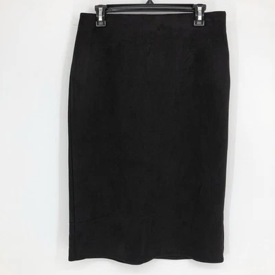 Saia lápis VINCE CAMUTO média preta veludo stretch nova sem etiquetas - Imagem 1 de 4