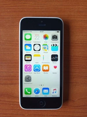 APPLE IPHONE 5C 16GB ORIGINALE come nuovo perfetto completo no SIM-lock-BIANCO - Immagine 1 di 4