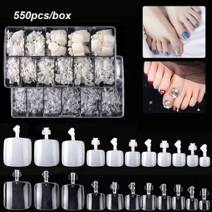 Nail Art Decor Fake Artificial Foot Tips False Toe Nails Toe Nails Tips - Picture 1 of 11