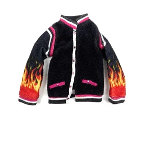 Monster High Ersatz Heath Burns Home Ick Black Flame Jacke Mantel - Bild 1 von 2