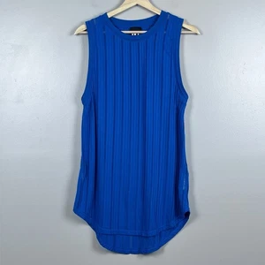 Camiseta sin mangas Ivy Park Pointelle para mujer tejida a rayas transparente talla L atletismo, informal - Imagen 1 de 11