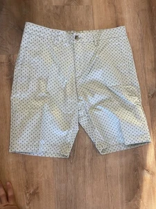 Pantaloncini Ben Sherman Heritage da uomo W36 con stampa a pois verde menta con vortice navy - Foto 1 di 4