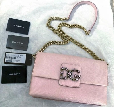 Bolso Cartera DOLCE & GABBANA Millennials Cuero Rosa Cristal Borse Hombro Mujeres Foto 1 de 4