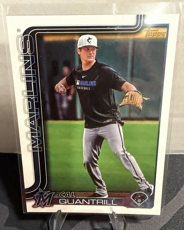 2025 Topps Update Cal Quantrill #US191 Golden Mirror Variation Marlins SSP - Image 1 of 3