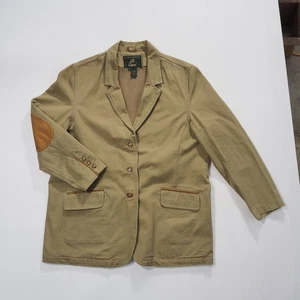 Orvis Sambesi Blazer Herren Large hellbraun Sport Mantel Jagdjacke Leder Ellenbogenbesatz - Bild 1 von 8