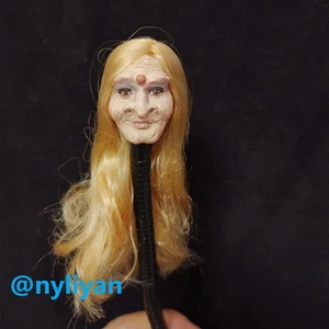 1/6 Female Gold Hair Old Woman Head Sculpt Model Fit 12''Action Figure Body - Picture 1 of 3