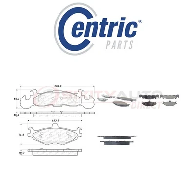 Centric Semi Metallic Brake Pads w Shim for 1988 Chrysler Town & Country be - Изображение 1 из 4