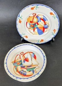 Tiffany & Co Seashore Plate and Bowl Ceramic Beach KidsChildren Baby 2 Piece Set - Picture 1 of 7