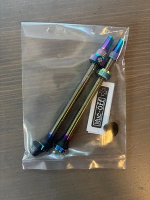 Muc-Off tubeless valve kit 80mm, V2 iridescent, bike road/mountain new - Image 1 of 2