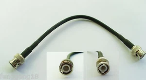 BNC Male to BNC Male Straight Crimp RG58 Coaxial Cable Jumper Pigtail 6in 15cm - Picture 1 of 1