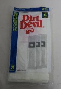 Dirt Devil Vacuum Bags Type E 3 Bags Genuine Replacements Ships Today Free! - Picture 1 of 2