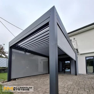 Pavillon nach Maß!Pergola Aluminium Lamellendach Gartenpavillon 4 m x 3,5 m - Bild 1 von 24