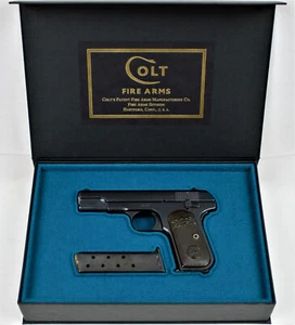 PISTOL GUN PRESENTATION CUSTOM DISPLAY CASE BOX for COLT m1903 / m1908 - Picture 1 of 12