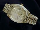 Rolex Date 1503 Mens Solid 14k Yellow Gold Watch Champagne Dial Fluted Bezel