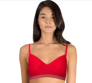 Juniors' SO Bras: Lurex Triangle Bralette - Color: Red, Sizes: M, L   () - Picture 1 of 6
