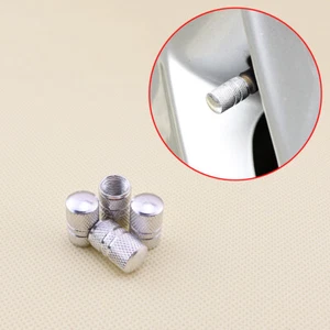 4 Pcs Auto Car Accessories Wheel Tire Valve Caps Tyre Stem Cover Parts Silver - Picture 1 of 7