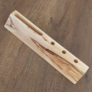 Desk organizer olivewood hand made perfect addition to your office 10inch - Picture 1 of 4