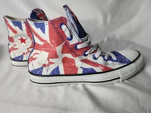 Scarpe da ginnastica Converse uomo 6 donna 8 Regno Unito alte bandiera britannica - Foto 1 di 5