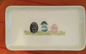 Rae Dunn Artisan Collection - Happy Easter- 9" x 5" Tray/Server - Picture 1 of 3