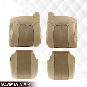 2001 2002 GMC Yukon Denali XL SLT SLE Replacement Front Seat Covers 2 tone Tan - Picture 1 of 20