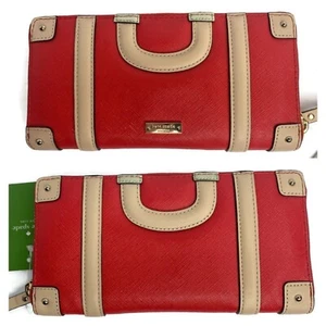 Kate Spade Go Fly a Kite Red Luggage Wallet Rare - Picture 1 of 6