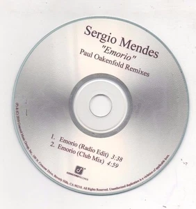 Sergio Mendes Emorio Paul Oakenfold Remixes Ultra Rare 2010 CD  - Picture 1 of 1