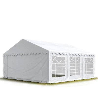 6x6m PVC Partyzelt Bierzelt Zelt Gartenzelt Festzelt Pavillon weiß NEU - Bild 1 von 4