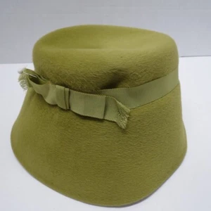 Vintage John Frederics Avocado grün Charmer Wollfilz Hut, 60’s - Bild 1 von 6