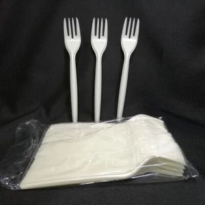 50/100pcs 6.5'' Plastic Disposable Fork Party Tableware Serve Free Shipping US - Picture 1 of 3