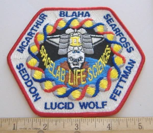 SPACELAB LIFE SCIENCES PATCH~BLAHA-SEARFOSS-FETTMAN-WOLF-LUCID-SEDDON-MCARTHUR - Picture 1 of 2