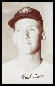 1947-66 Exhibits W461 Herb Score Cleveland Indians Logo on Cap RC - Picture 1 of 2