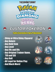 Pokemon Brilliant Diamond Shining Pearl Custom Pokemon - Picture 1 of 1