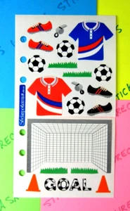 Fußball Stickopotamus geschnitten Aufkleberblatt - Bild 1 von 4