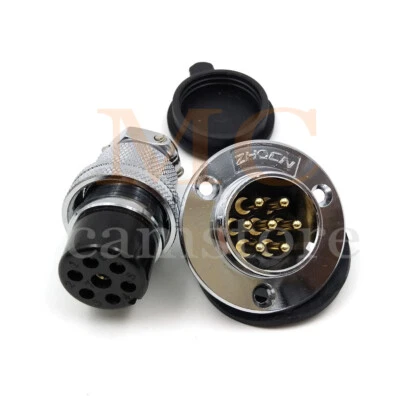 GX25 7 pins Bulkhead 3 Hole Aviation Plug & Socket Circular Connector 12A/250V - Image 1 of 4