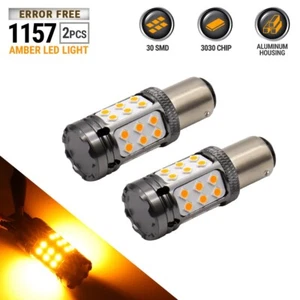 1157 Error Free Amber Yellow LED Front Turn Signal Light Bulbs Lamp - Bild 1 von 8
