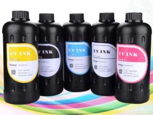 Epson UV Tinte DX5 DX4 DX3 DX6 DX7 für UV Flachbettdrucker UV Lampe 500 ML 1000 ML - Bild 1 von 3