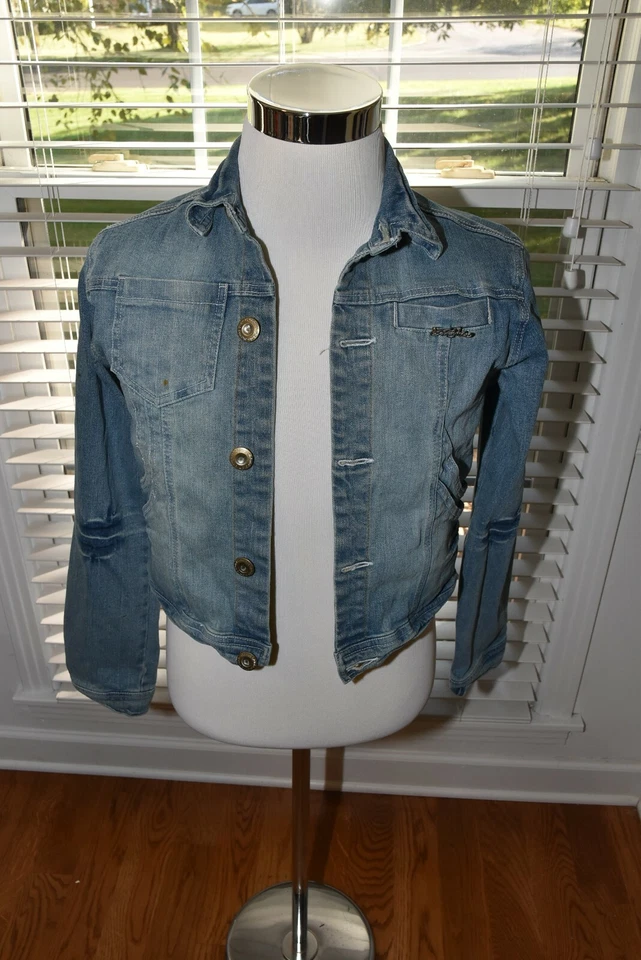AKDMKS YOUTH GIRLS LARGE JEAN DENIM JACKET - Image 1 of 4