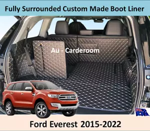 Premium Custom Made Trunk Boot Mats Liner Cargo Cover For Ford Everest 2015-2022 - Picture 1 of 17