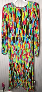 VESTIDO para mujer Never Fully Dressed 4 acuarela Claudia NE diseñador de lujo NUEVO $150 - Imagen 1 de 22