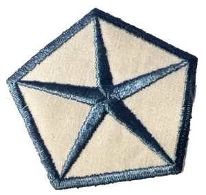 Chrysler Car Patch Automobile Dealer Auto Embroidered Sew On Cloth Blue White - Picture 1 of 11