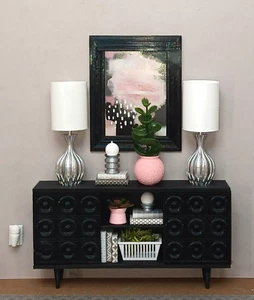 💡 2 LÁMPARAS DE TRABAJO plateadas muñeca diorama SALA DE ESTAR luz ESCALA 1/6 para BARBIE - Imagen 1 de 4