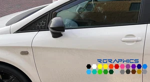 Front quarter window decals for Leon MK2 (2005-2012) : Honeycomb V1 - Picture 1 of 1