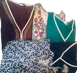 LOT OF 5(XL)LADIES ASSORTED UNIFORM SCRUB TOPS UA SCRUBS BEST ETC MULTI COLOR - Picture 1 of 12